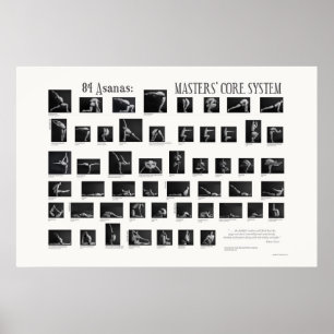 Póster 84 Asanas: Sistema de la base de los amos