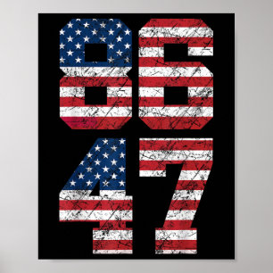 Póster 8647 Anti Trump 86 47 Retro Anti-Trump Imp Bandera