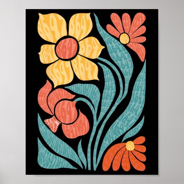 Póster 8647 Boho floral sutil anti Trump (Frente)