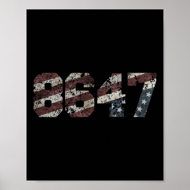 Póster 8647 Estilo de bandera con problemas (Frente)