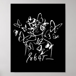 Póster 8647 Incursión contra Trump en floral 86 47