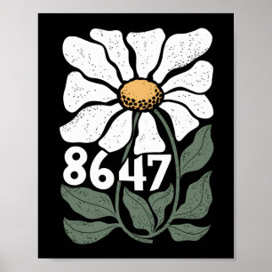Póster 8647 Resista Sutil Daisy Floral Foxtrot Delta Tang