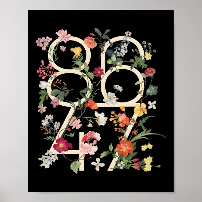 Póster 8647 Resistir Sutil Floral Foxtrot Delta Tango Pro (Frente)