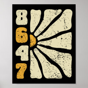 Póster 8647 Sutil Anti Trump 86 47 Floral Boho Estilo 3