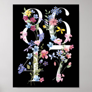 Póster 8647 Sutil Anti Trump 86 47 Floral Boho Style