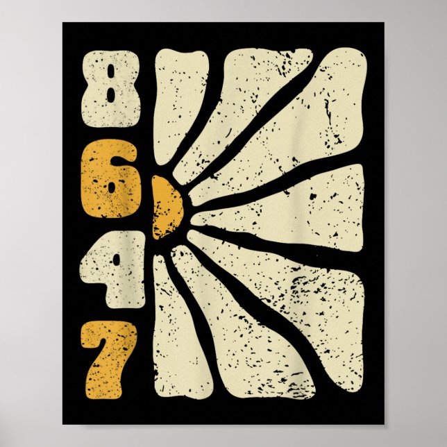Póster 8647 Sutil Anti Trump 86 47 Floral Boho Style (Frente)
