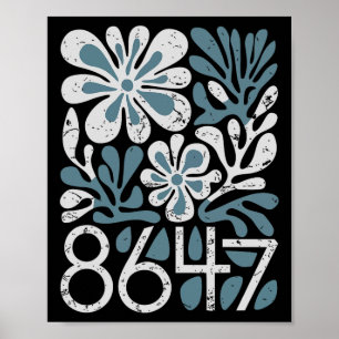Póster 8647 Trump Sutil 86 47 Estilo Boho Floral