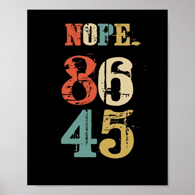 Póster 86 45 contra Trump (Frente)