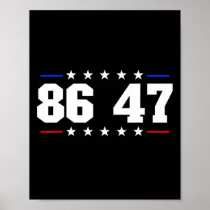 Póster 86 47 Anti Trump sutil anti Trump 8647