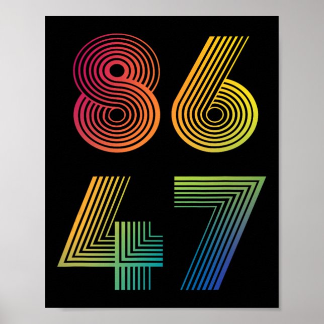 Póster 86 47 Presidente Anti Trump 8647 (Frente)