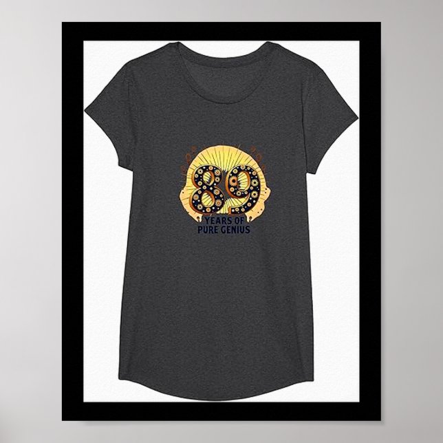 Póster 89 Years Of Pure Genius Birthday Gift For Intellec (Frente)