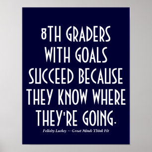 Póster 8.ª Graders with Goals School Poster