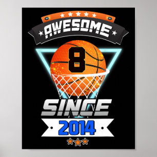 Póster 8.º Baloncestista Jugador de Baloncesto de Cumplea