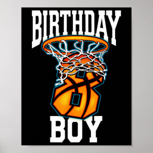 Póster 8.º cumpleaños Bysketbyll 8 años regalo 1