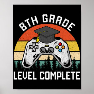Póster 8.º Grado Completado El Último Día De Graduación E