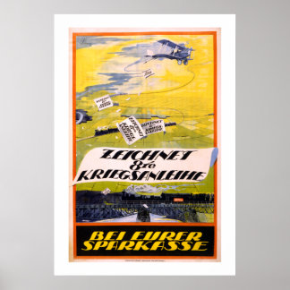 Póster 8.º préstamo de guerra de Austria (blanco)