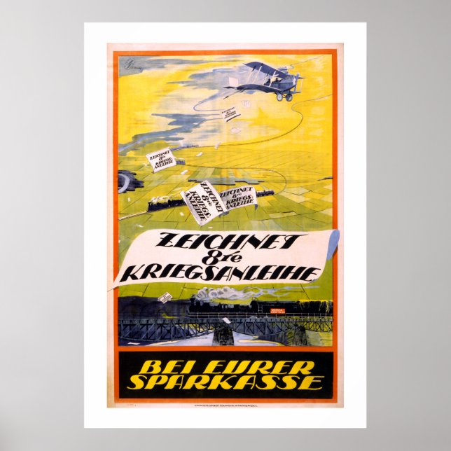 Póster 8.º préstamo de guerra de Austria (blanco) (Frente)