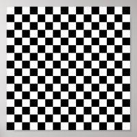 8,5" x 8,5", Poster de tablero de cheques de 16 x 