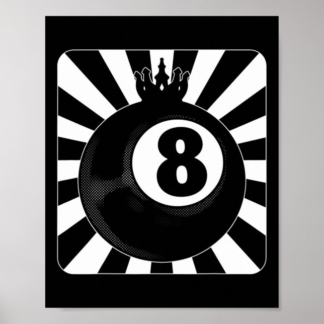 Póster 8 Ball Pool Billiards Billiard Player (Frente)