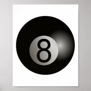 Póster 8 Ball Pool Hall Shark Billiards Player Hustler