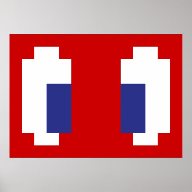 Póster 8 Bit Pixel Manga Eyes (Frente)