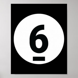 Póster 8 Bolas de billar 6 Mamáes de grupos de billar dis