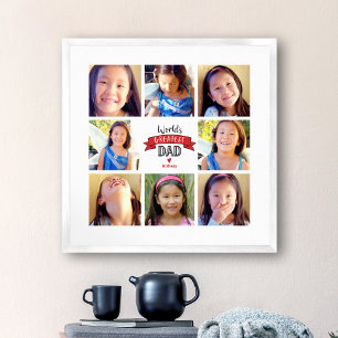 Póster 8 Collage de fotos moderno "el papá más grande del
