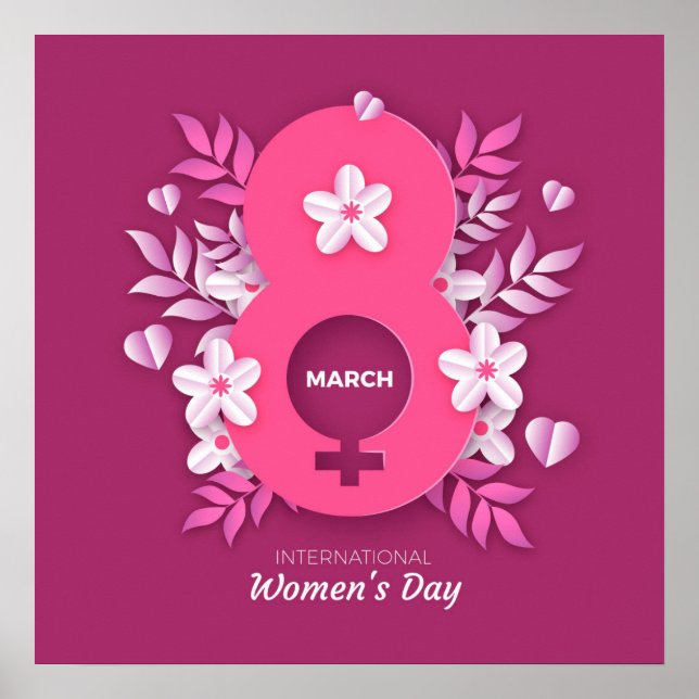 Póster 8 de marzo - Día Internacional de la Mujer (Frente)