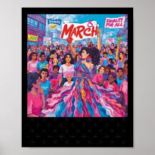 Póster 8 de marzo: protesta Tee S por el empoderamiento d
