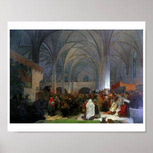 Póster #8 Maestro Jan Hus predicando en la capilla de Bel