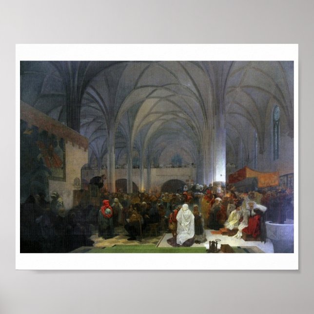 Póster #8 Maestro Jan Hus predicando en la capilla de Bel (Frente)