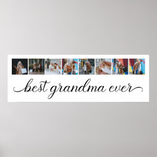 Póster 8 Mejor Abuela de Collage de fotos