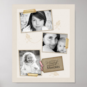 Póster 8"x10" 3 Slot Family Collage Montage Todays Momen