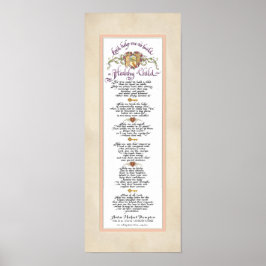 Póster 8 x 20 Construir un niño sano, pergamino Rubor Pin