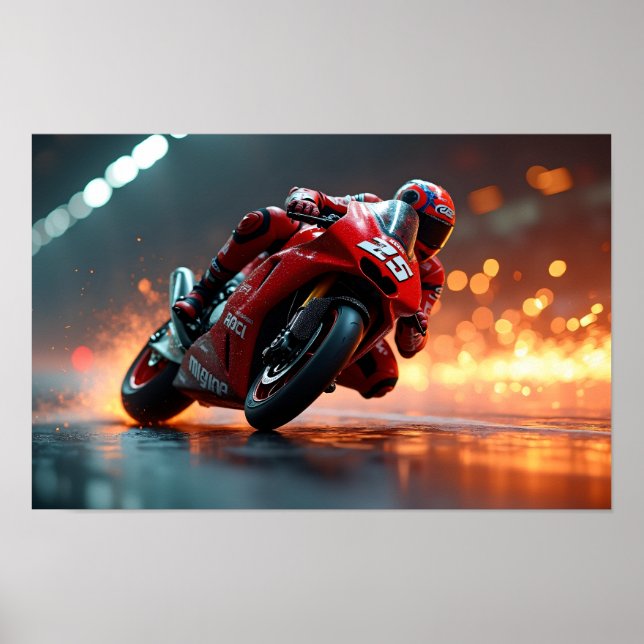 Póster 8K MotoGP Elite: High-Velocity Superbike Digital (Frente)
