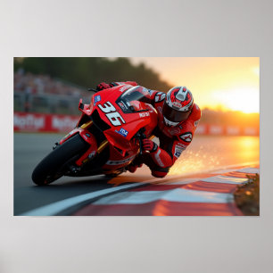 Póster 8K MotoGP Elite: Motocicleta Superbiker Digital A