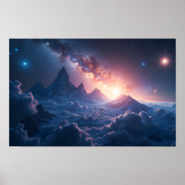 Póster 8K Multiverse Horizons: Milky Way & Parallel Dimen