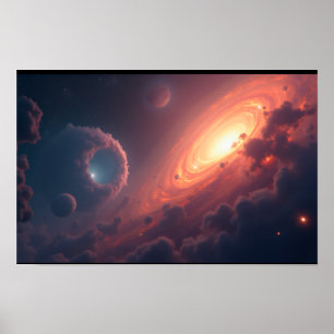 Póster 8K Multiverso Horizontes: Vía Láctea y Dimensiones