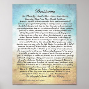 Póster 8x10 Desiderata Poem y otros tamaños también!