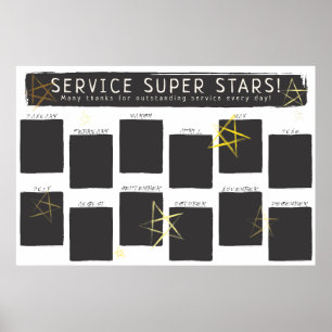 Póster 8x10 Empleado de fotos del reconocimiento mensual