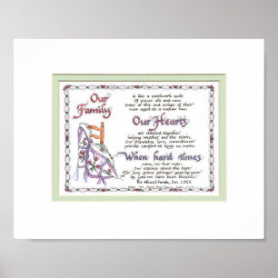 Póster 8x10 M464 - Nuestro tejido familiar