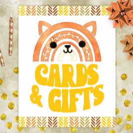 Póster 8x10 Tarjetas y regalos Boho Woodland Fox Birthday