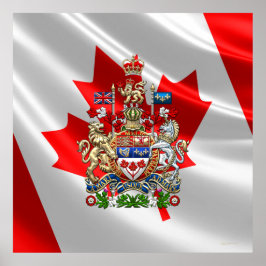 Póster [900] Escudo de armas del Canadá [3D]