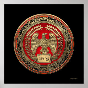 Póster [901] Águila imperial romana dorada