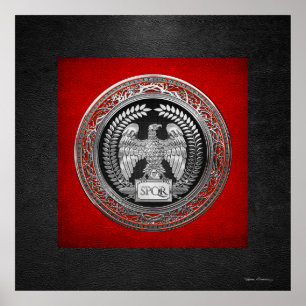 Póster [901] Águila imperial romana plateada
