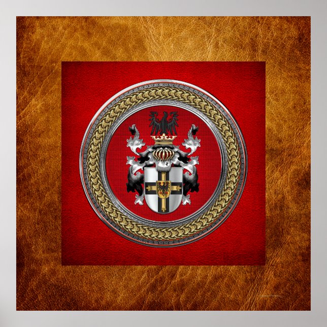 Póster [901] Escudo de armas de orden teutónico (Frente)