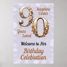 Póster 90.º Fiesta elegante