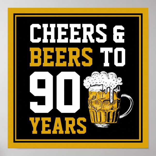 Póster 90 años de vigilia y cerveza a 90 años (Frente)