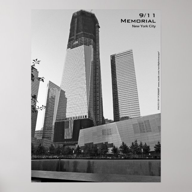Póster 911 Memorial NYC Poster 18x24 BW8 (Frente)