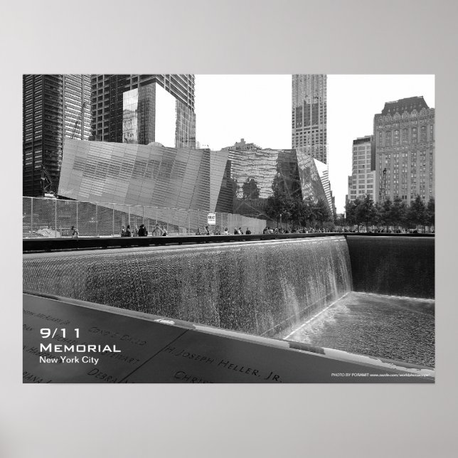 Póster 911 Memorial NYC Poster 24x18 BW4 (Frente)